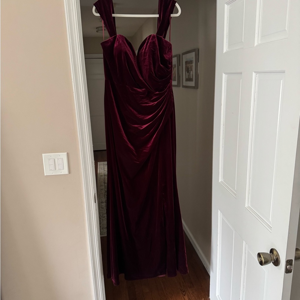 Revelry Burgundy Velvet Maxi Dress